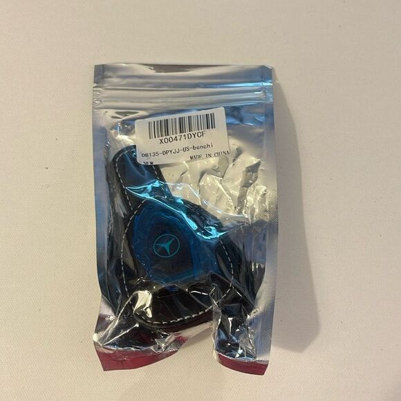 Mercedes Benz Sunglass Holder for Car with Logo Black PU Leather NWT - Picture 12 of 12